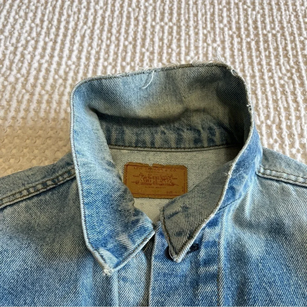 Vtg Levi's Blue Denim Type III Red Tab Trucker Chore Jacket
